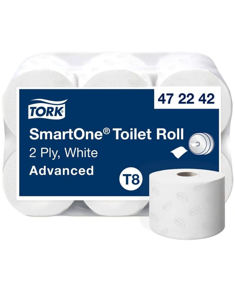 Двупластова тоалетна хартия Tork - SmartOne Advanced, T8, 6 х 1150 къса