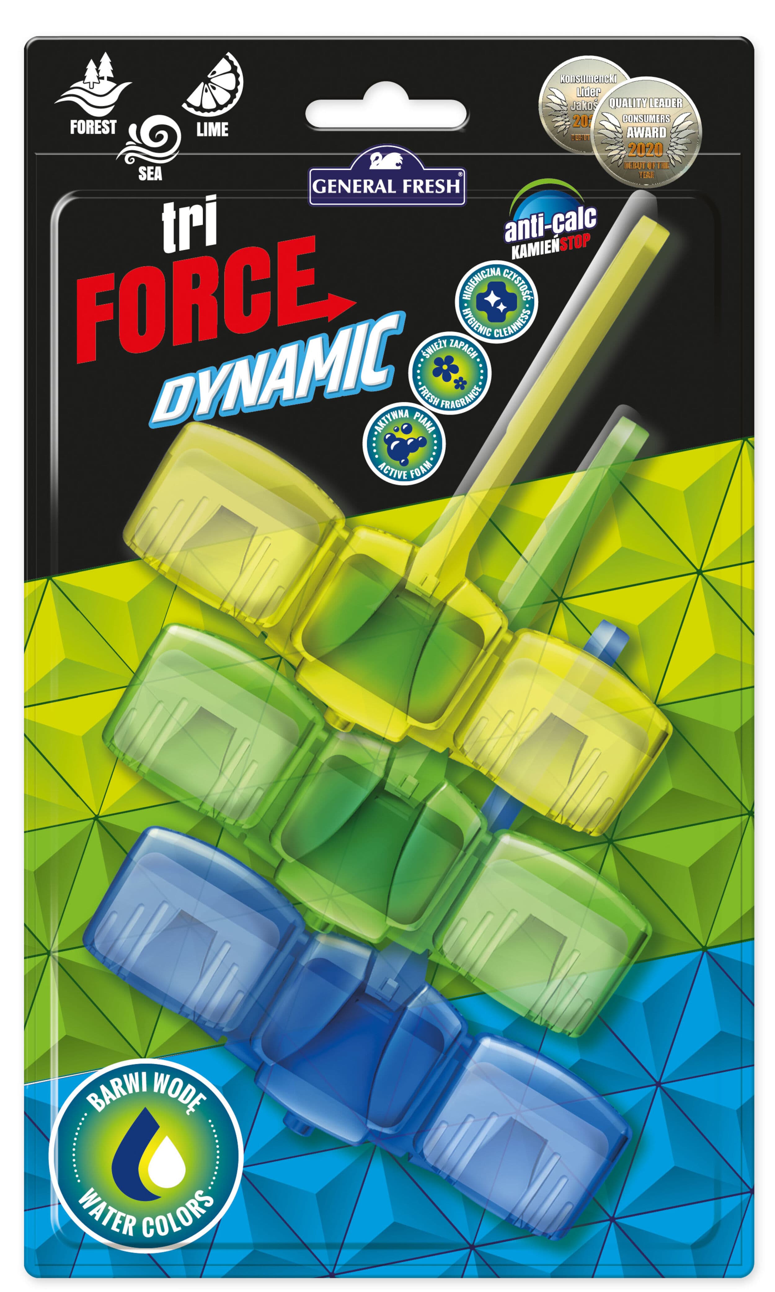 Тоалетни блокчета Tri Force Dynamic - 3x45 гр.